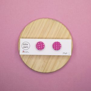 Emma Studs Pink Gingham