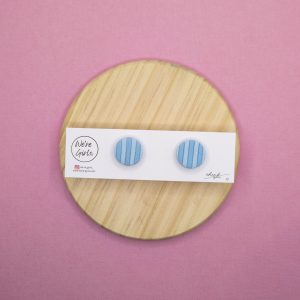 Micro Studs Blue Striped