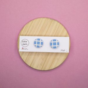 Emma Studs Blue and White