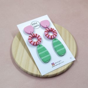 Rosie Dangles Pink and Green