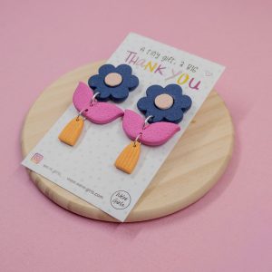 Flora Dangles — Navy